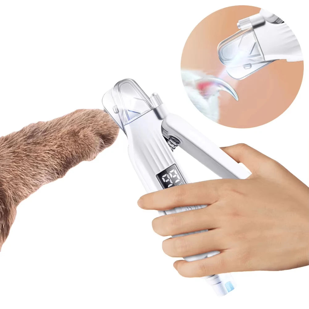 2-in-1 Electric Pet Nail Trimmer & Grinder with LED Light