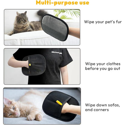 Pet Hair Remover Mitt Pet Hair Remover Gloves for Dog Cat Rabbit with Long/Short/Curly Hair
