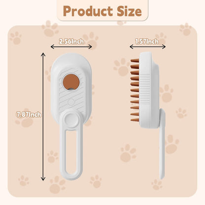 3-in-1 Cat & Dog Steam Brush – Deshedding, Cleaning & Massage Comb