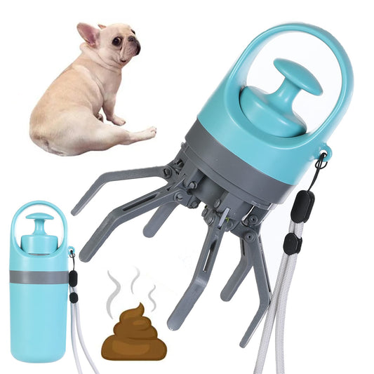 Portable Dog Poop Scooper with Waste Bag Dispenser
