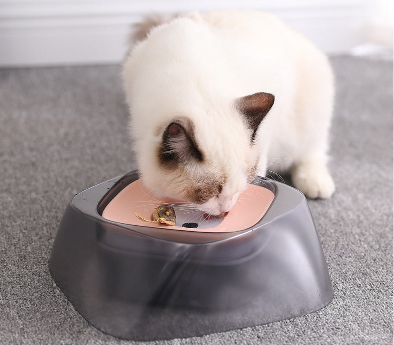 Pet Dog Bowl Floating Not Wetting Mouth Cat , No Spill Drinking Water Feeder