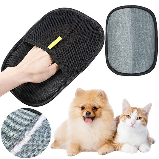 Pet Hair Remover Mitt Pet Hair Remover Gloves Deshedding Brush Glove For Cat Rabbit With Long Short Curly Hair