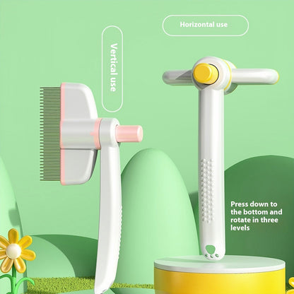 Self-Cleaning Pet Grooming Comb – Deshedding Brush for Cats & Dogs