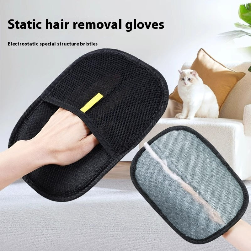 Pet Hair Remover Mitt Pet Hair Remover Gloves Deshedding Brush Glove For Cat Rabbit With Long Short Curly Hair