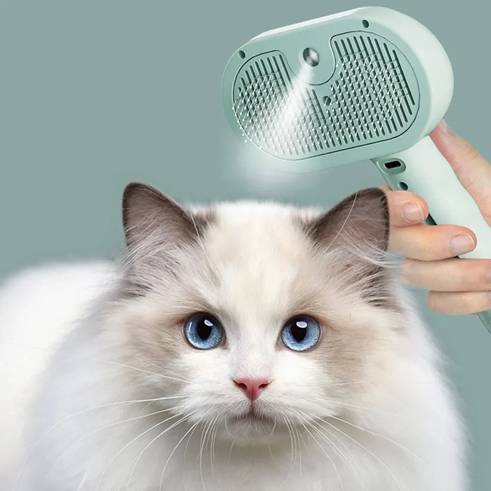 Pet Spray Hair Comb – Grooming & Dematting Brush with Water Mist